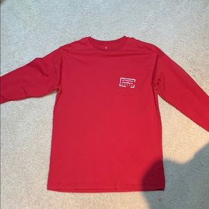 Southern Marsh Long Sleeve Red Shirt